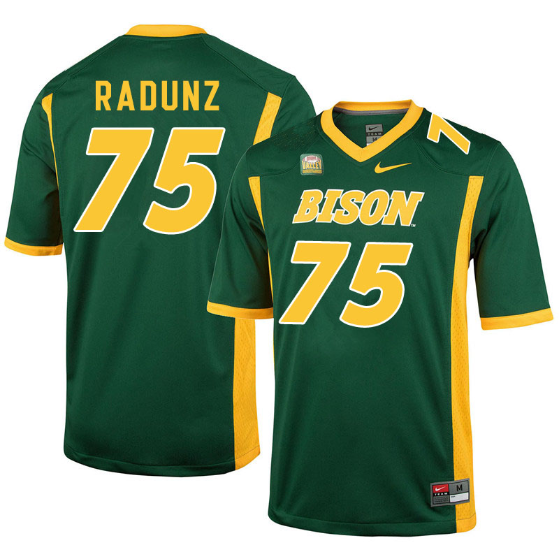 Men #75 Dillon Radunz North Dakota State Bison College Football Jerseys Sale-Green